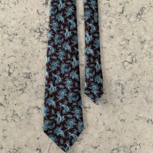 Custom Made Paisley Print Silk Tie